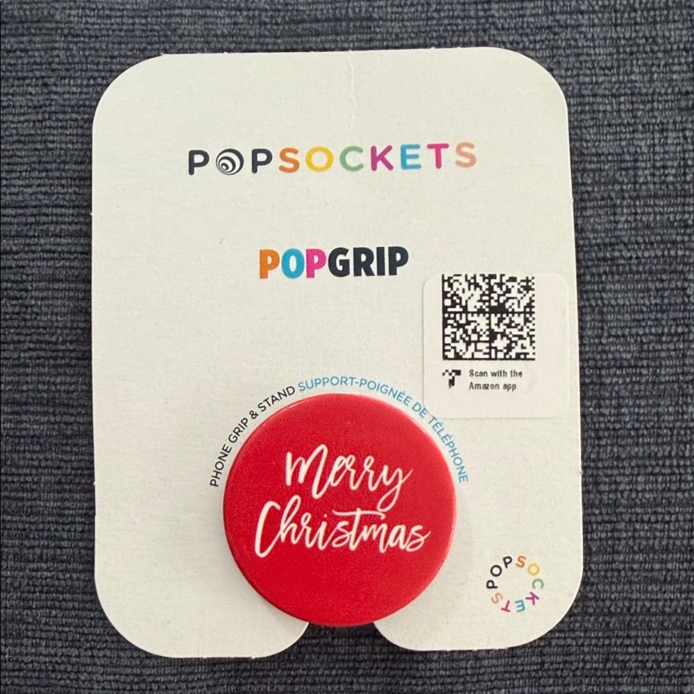 PopSockets PopGrip Red Merry Christmas Phone Grip
